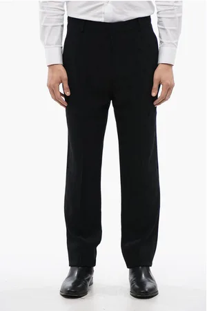 Balmain Viscose Blend Pants with Jacquard STAR Motif