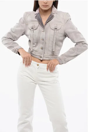 OFF-WHITE Cropped Fit LAUDRY CARGO Denim Jacket