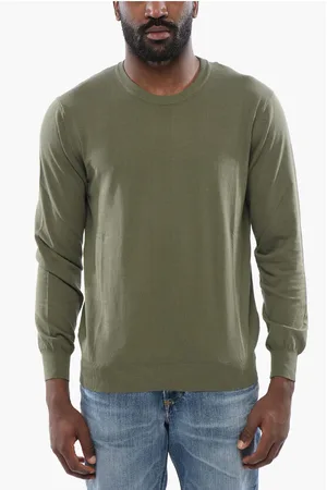 ALTEA Crepe Cotton Crewneck Sweater