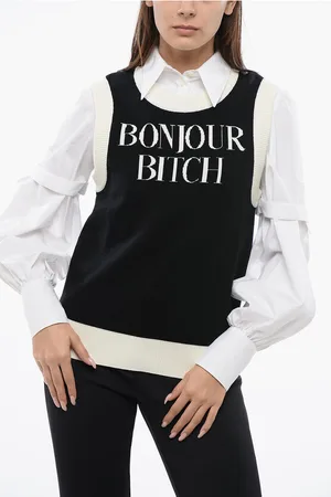 Viktor & Rolf Sleeveless BONJOUR Crewneck Sweater