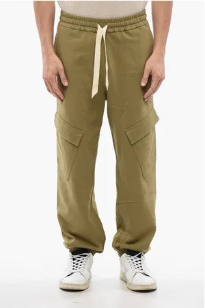 Jil Sander Brushed Cotton Cargo Sweatpants with Cuffs