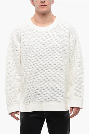 Viktor & Rolf Crew Neck Brushed Cottton Sweatshirt with Crochet Front