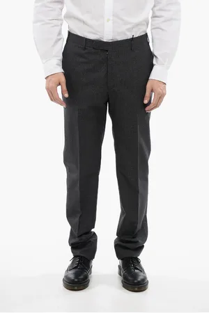 corneliani CC COLLECTION Virgin Wool Pants with Check Pattern