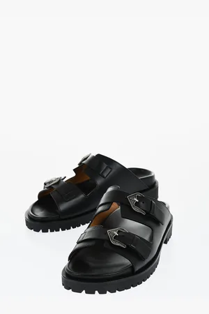 OFF-WHITE Leather BULK ARROW Sandals With Buckles