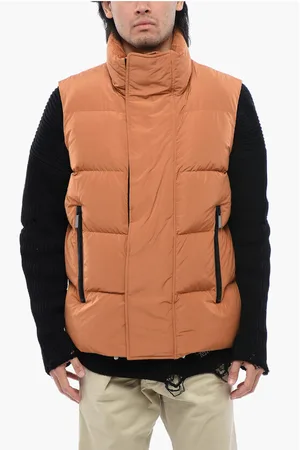 Dsquared2 Sleeveless Down Jacket with Logoed Velcro
