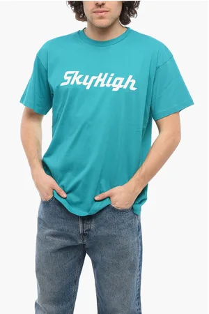 Sky High Farm Organic Cotton Crew-neck T-Shirt with Printed Logo