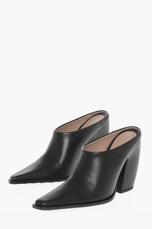 Bottega Veneta Leather TEX Mules with Covered Heel 10cm