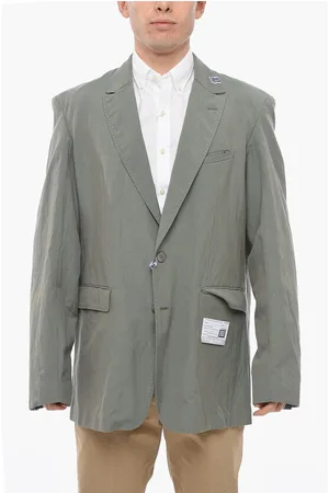 MIHARA YASUHIRO Half-lined Blazer with Crumpled Effect Design