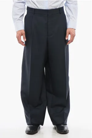 Dior Wool Wide-leg Pants with Front Pleats