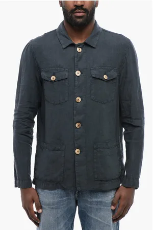 ALTEA Linen DERBY Overshirt with Patch Pockets
