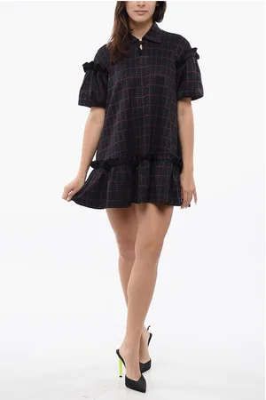 Viktor & Rolf Checkered Mini Dress With Ruffles Details