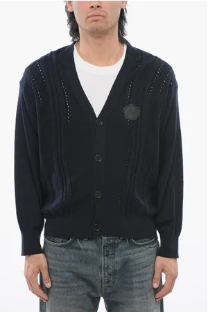 Viktor & Rolf Cotton Blend Cable Knit Cardigan