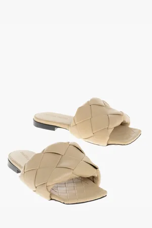 Bottega Veneta Woven Leather LIDO Sliders