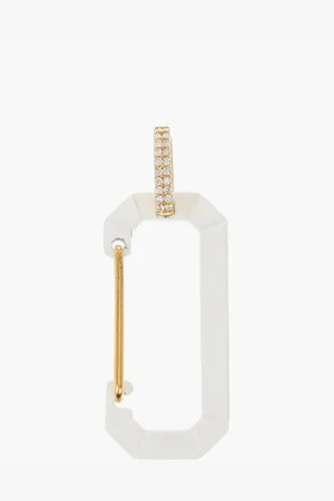 Eera 18K White Gold CHIARA Single Earring with Snap Hook