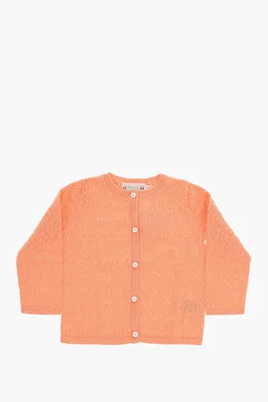 BONPOINT Perforated CLAYEL Cardigan with Contrast Buttons