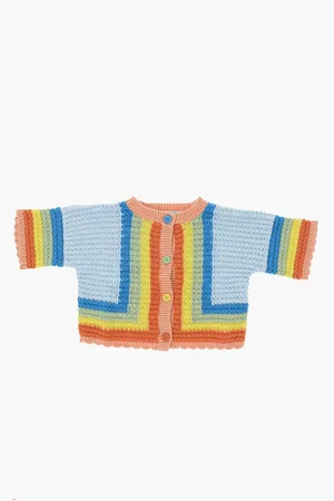 Stella McCartney Short-Sleeved Crochet Cardigan