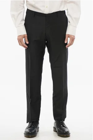 corneliani CC COLLECTION Solid Color Wool and Silk CERIM.RESET Pants wi