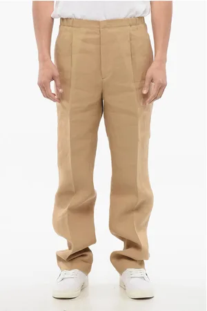 Fendi Textile Paper Pants with Elastic Waistband