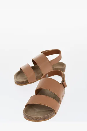 BONPOINT Leather AGOSTINO Sandals with Velcro Closure