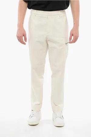 Moncler Stretch Cotton Chinos Pants with Belt Loops