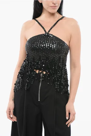 The Attico Embellished Halter Neck Top
