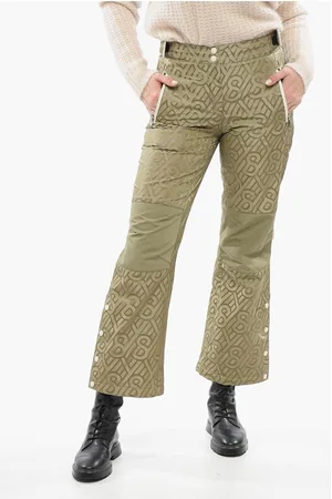 YVES SALOMON Cropped Ski Pants with Logoed Pattern
