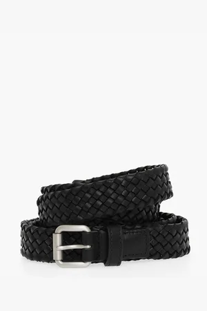 Bottega Veneta Intreccio Soft-leather Belt with Silver-toned Hardware