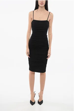 Pinko Interlock Crêpe Fabric Gathered Bodycon FORZA Dress