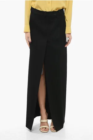 Balenciaga Wool Straight Skirt with Slit