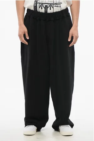 AIREI Wide Leg Organic Cotton Joggers with Elastic Waistband