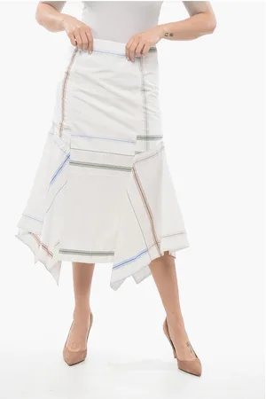Bottega Veneta Flared Checkered Skirt