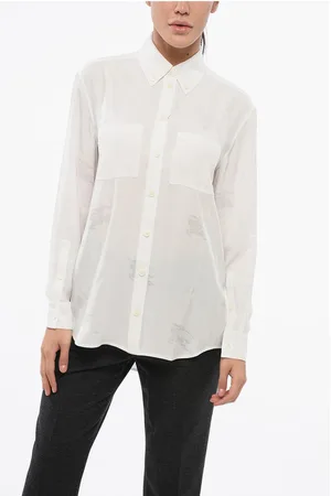 Burberry Silk IVANNA Shirt with Logo Print