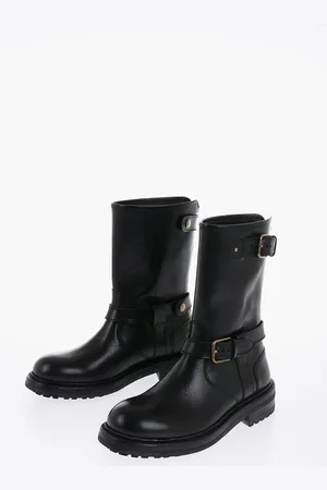 Dolce & Gabbana Zipped Closure Leather Boots With Buckles