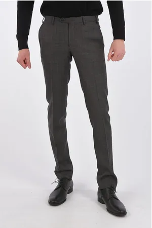 corneliani District Check ACADEMY Pants with Belt Loops