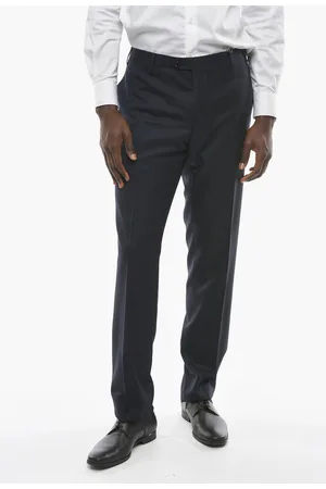 corneliani Virgin Wool Mid Rise Pants