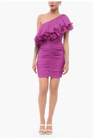 ROTATE Asymmetric Ruffled Dress