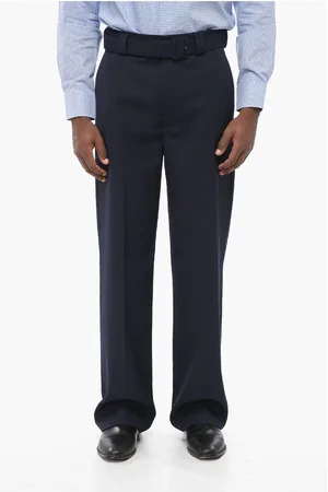 DRIES VAN NOTEN 4-Pocketed PAULSON Wool Blend Pants with Belt