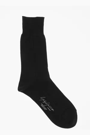 YOHJI YAMAMOTO Ribbed Cotton Long Socks