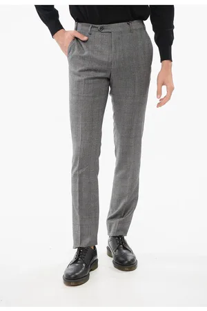 corneliani Checkered Wool Pants