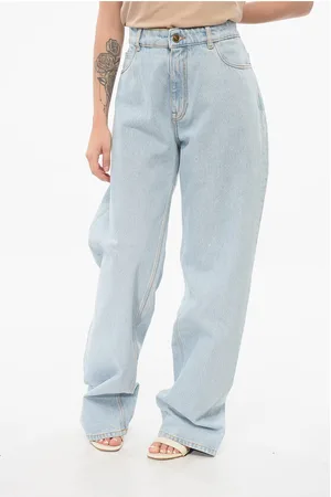 Etro Light Washed Mom Fit Denims with Embroideries 25cm