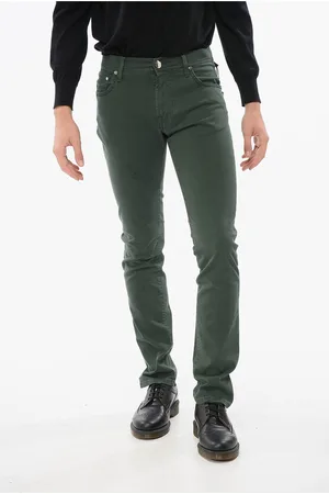 corneliani ID Ton-sur-ton Embroidered Denims