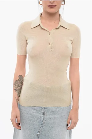 VERSACE 3-Button Cashmere Blend Polo