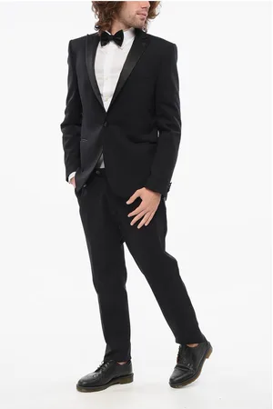 corneliani CODE Suit with Satin Peak Lapel