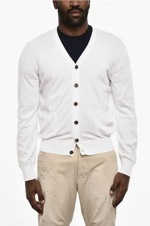 Dsquared2 V-Neck Lightweight Cardigan with Breast Pocket