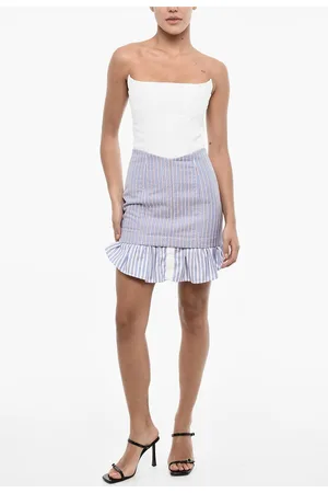 Dsquared2 Sleeveless Mini Dress with Striped Hem