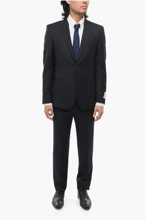 corneliani CC COLLECTION Virgin Wool REFINED Suit with Peak Lapel