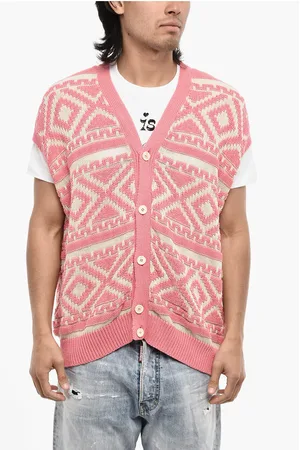 Dsquared2 V-neck Two-Tone Sleeveless Cardigan