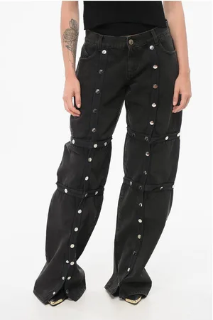 The Attico Modular Baggy Fit Denims with Snap Buttons 26cm