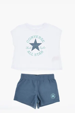 Converse ALL STAR CHUCK TAYLOR Crew-neck T-Shirt and Shorts Set with