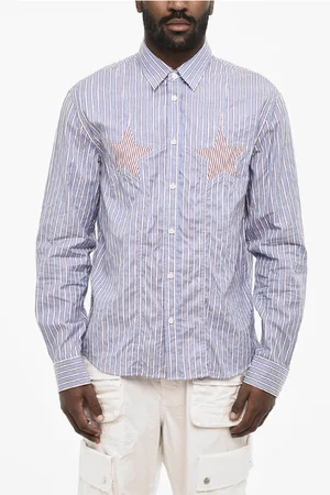Dsquared2 Striped Shirt with Frontal Stars